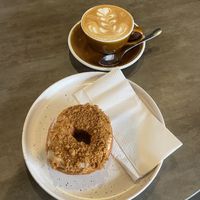 Flat white and speculoos donut   at Full Circle - Zuid in Ghent