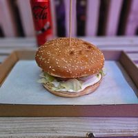 Chicken burger at Las Vegan's - Kazinczy Trailer in Budapest