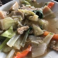 Stir fried vegetables with mock meet at Formosa in Santo Domingo