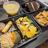 This was the 12.00 Lunch Special Mango with Soy Curls at Ginger Root in New York City