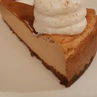 Pumpkin cheesecake. at Ginger Root in New York City