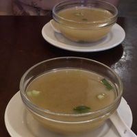 Miso soup (coming with the main dishes)  at Ginger Root in New York City