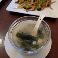 miso soup at Ginger Root in New York City
