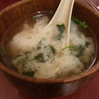 Miso soup at Ginger Root in New York City