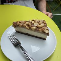 vegan snickers cake at Holy Cow in Edinburgh