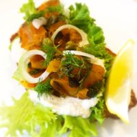 Carrot lox sandwich for 1! Perfect  at Holy Cow in Edinburgh