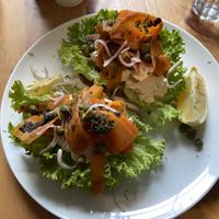 ‘Vegan salmon’ sandwich 🥪  at Holy Cow in Edinburgh