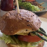Mushroom burger   at Holy Cow in Edinburgh