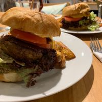 amazing burgers!!  at Holy Cow in Edinburgh