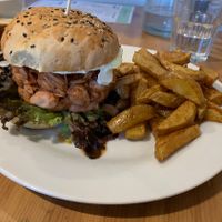 Jackfruit burger  at Holy Cow in Edinburgh
