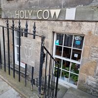 Outside at Holy Cow in Edinburgh