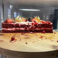 Gluten free red velvet cake  at Holy Cow in Edinburgh