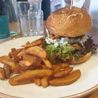 Oyster mushroom burger at Holy Cow in Edinburgh
