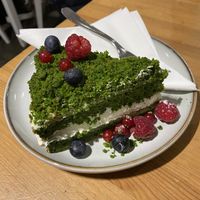 Spinach cake  at Holy Cow in Edinburgh