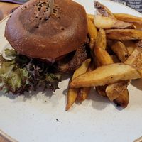 Bean burger at Holy Cow in Edinburgh