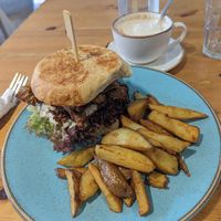 Oyster mushroom burger at Holy Cow in Edinburgh