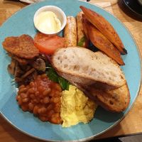 Vegan breakfast at Holy Cow in Edinburgh