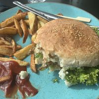 King Oyster Burger   at Holy Cow in Edinburgh