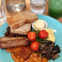 Gluten free British breakfast at Holy Cow in Edinburgh