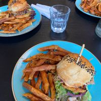 Vietnamese tofu burgers  at Holy Cow in Edinburgh