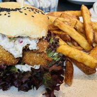 Mushroom Steak Burger  at Holy Cow in Edinburgh