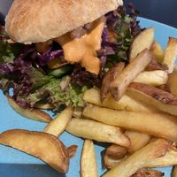 Tofu burgerr  at Holy Cow in Edinburgh