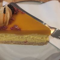 Mango cheesecake at Holy Cow in Edinburgh