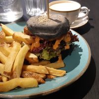 Tofu burger at Holy Cow in Edinburgh