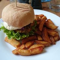 Thai burger at Holy Cow in Edinburgh