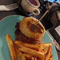 Oyster mushrooms burger at Holy Cow in Edinburgh