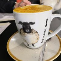 Turmeric latte  at Holy Cow in Edinburgh