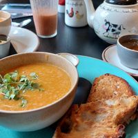 Curry-lentil soup at Holy Cow in Edinburgh