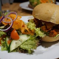 Jackfruit burger at Holy Cow in Edinburgh