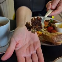 Vegan haggis at Holy Cow in Edinburgh