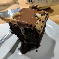 Peanut butter chocolate cake at Holy Cow in Edinburgh
