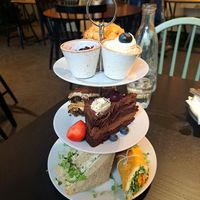 Cakes very, very unpleasant. Everything else was nice at Holy Cow in Edinburgh