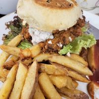 Breadcrumbs Oyster Mushroom Burger at Holy Cow in Edinburgh