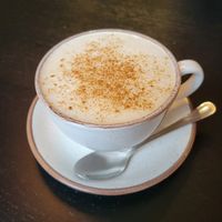 Pumpkin spice latte at Holy Cow in Edinburgh