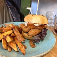 Mushroom burger   at Holy Cow in Edinburgh
