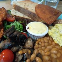 Vegan breakfast at Holy Cow in Edinburgh