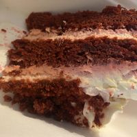 Red velvet cake   at Holy Cow in Edinburgh
