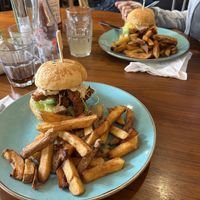 Burger und Pommes  at Holy Cow in Edinburgh