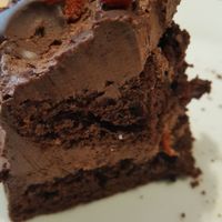 Chocolate  coffee cake- so amazing!! at Holy Cow in Edinburgh