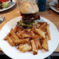 Zucchini burger  at Holy Cow in Edinburgh