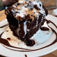 Chocolate and peanut cake at Holy Cow in Edinburgh