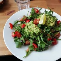 avocado & toast - health vegan lunch with homemade bread at Holy Cow in Edinburgh