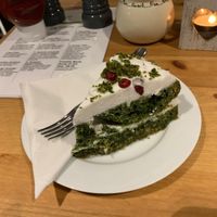 Spinach sponge at Holy Cow in Edinburgh