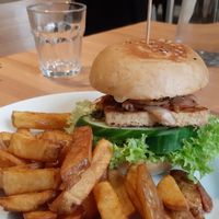 Tofu burger at Holy Cow in Edinburgh