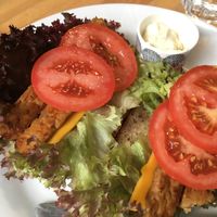 Tempeh sandwich at Holy Cow in Edinburgh
