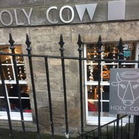 Look for this at street level, then take the stairs down at Holy Cow in Edinburgh